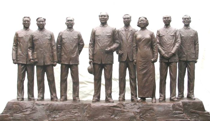 Prime Ministers of China - a sculpture by Shen Xiaonan